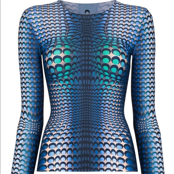 Marine Serre Tops - Marine Serre Second Skin Moon Top